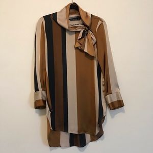 ZARA blouse - Gold/navy - S